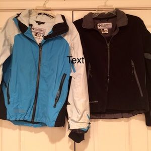 Columbia ski jacket with removable liner.